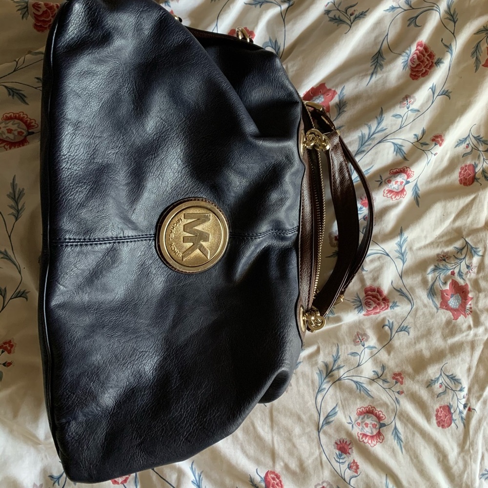 Navy blue/Brown Michael Kors purse